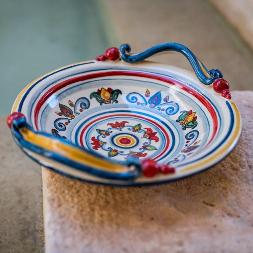 Ornamental plate Ø 30/40 Sicily decor of Caltagirone