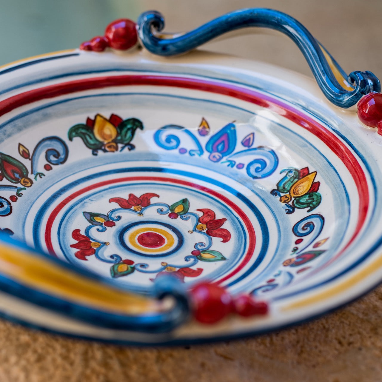 Ornamental plate Ø 30/40 Sicily decor of Caltagirone