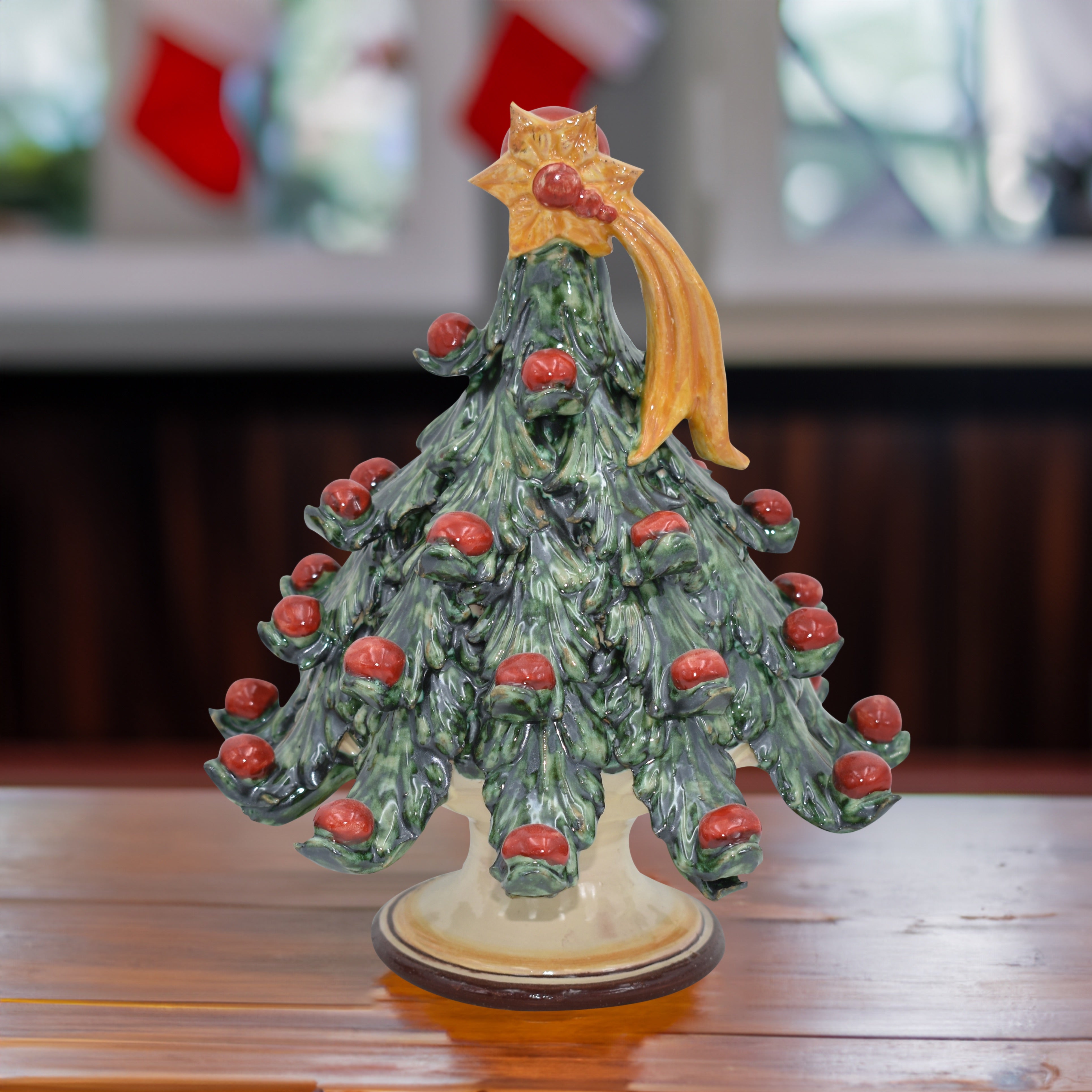 Christmas tree in artistic ceramic of Caltagirone, Italian Pottery Made in Italy