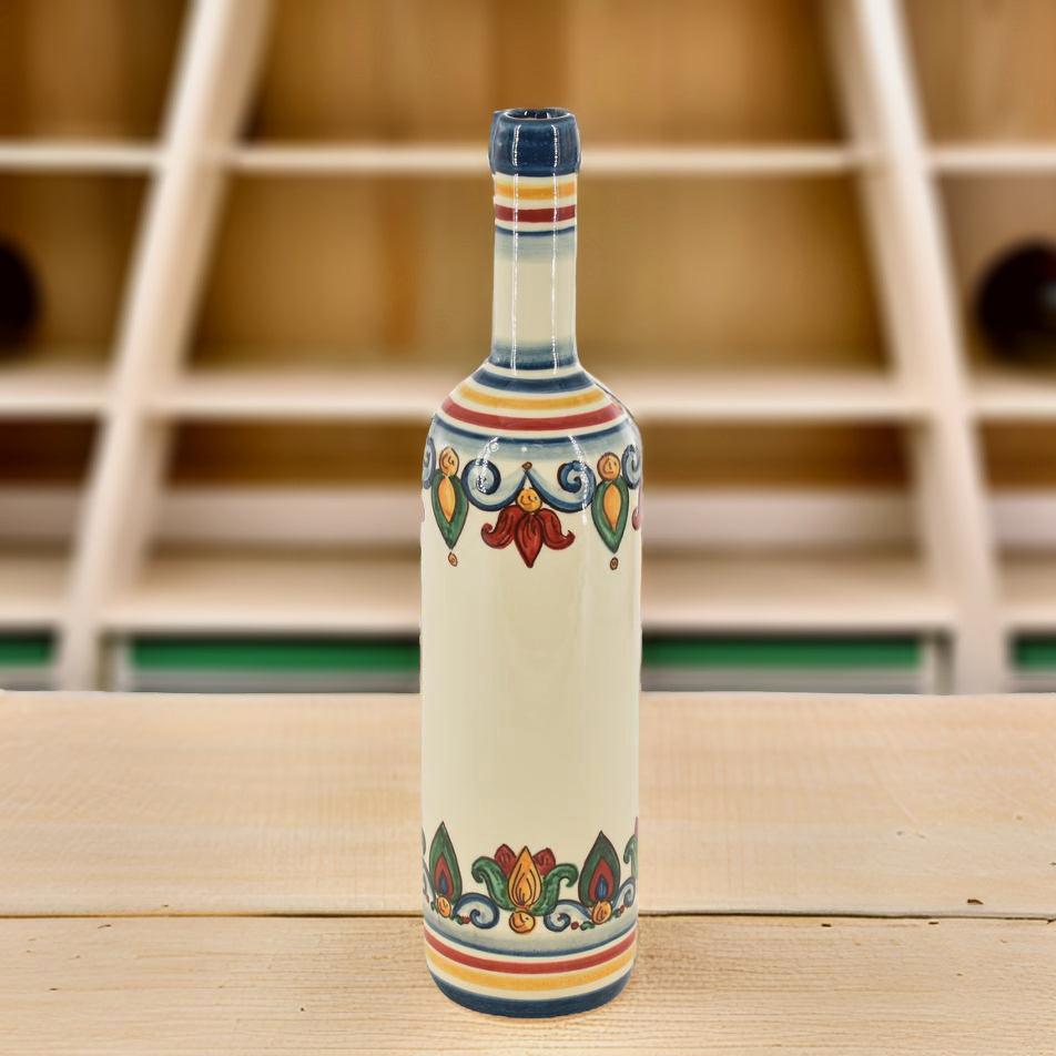 Bottiglia h 30 cm Decoro Sicily - Ceramiche di Caltagirone Sofia