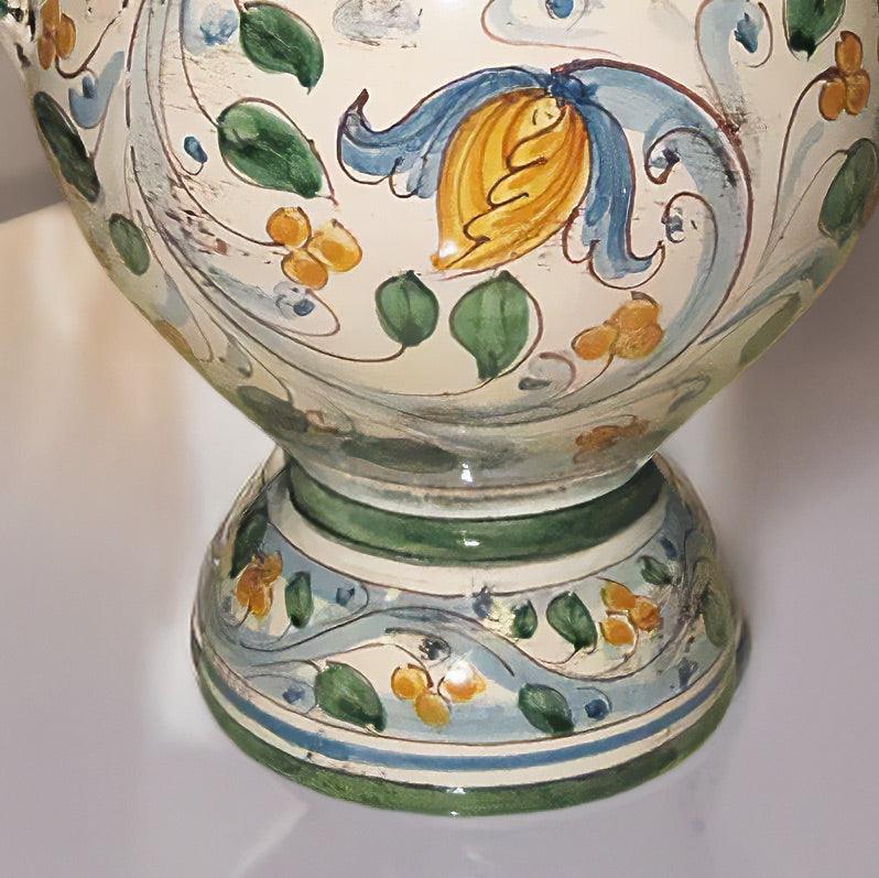 Bummulu Malandrino h 25 Antico Fogliame in ceramica artistica di Caltagirone - Ceramiche di Caltagirone Sofia