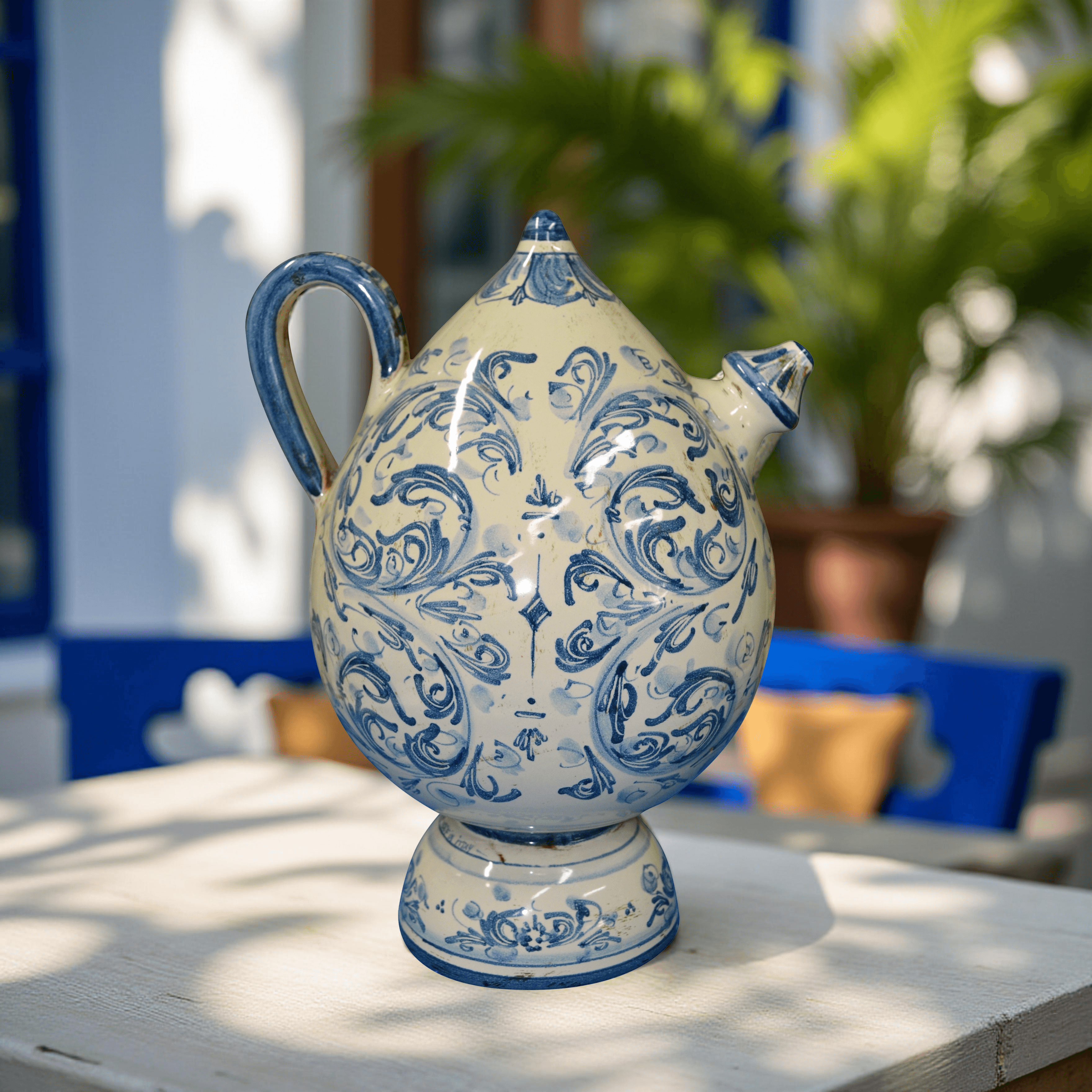 Bummulu Malandrino H 25 Monocromia Blu - Ceramica di Caltagirone - Ceramiche di Caltagirone Sofia