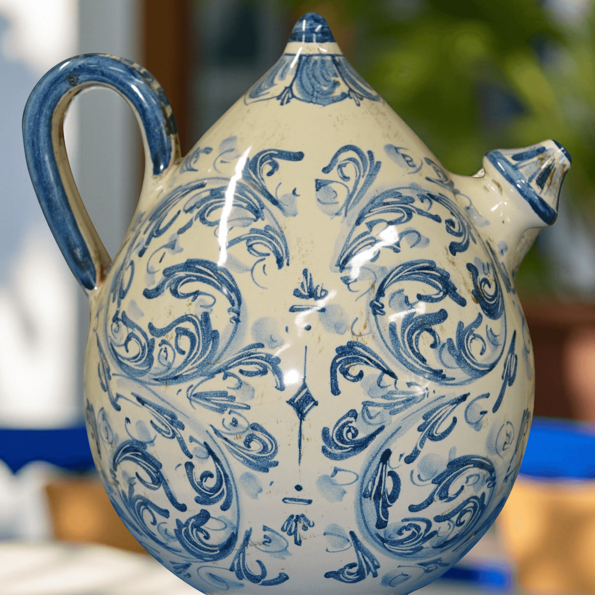 Bummulu Malandrino H 25 Monocromia Blu - Ceramica di Caltagirone - Ceramiche di Caltagirone Sofia