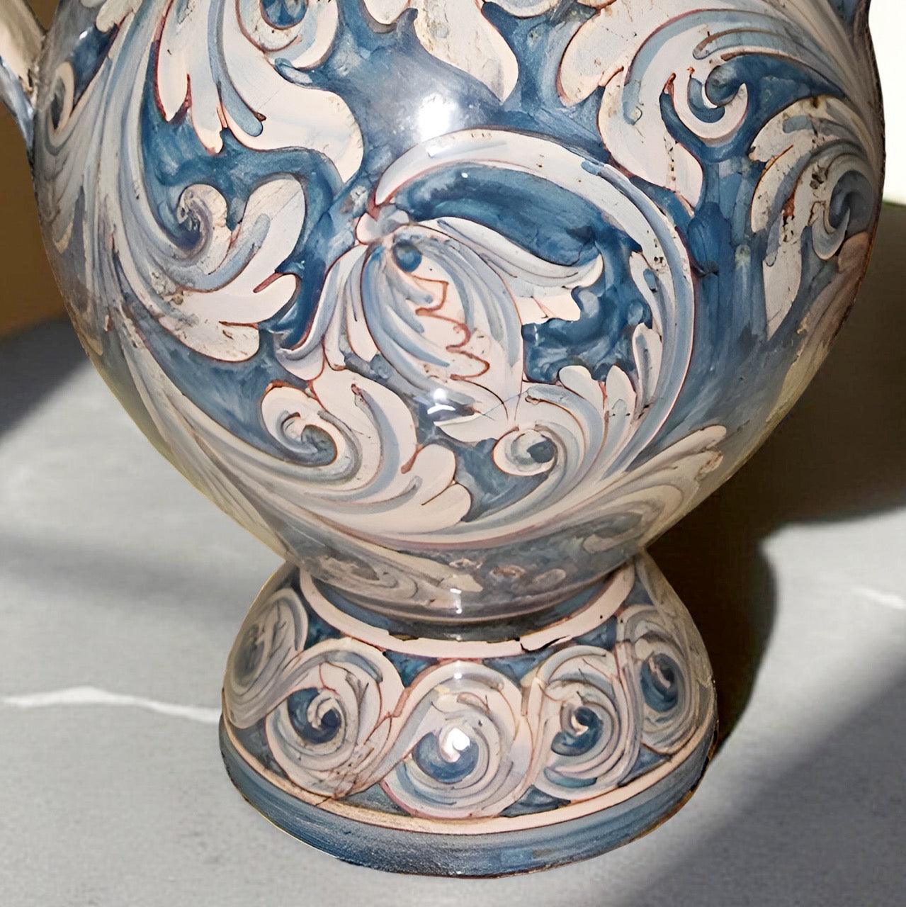 Bummulu Malandrinu H 25 Ornato Mono Blu - Ceramiche di Caltagirone - Ceramiche di Caltagirone Sofia