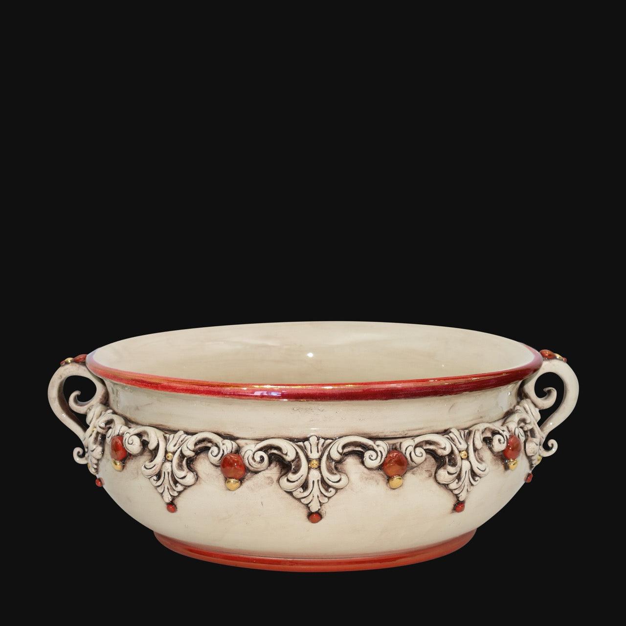 Centrotavola in ceramica Ø 30/Ø 40 Madreperla Oro e Lustri - Ceramiche di Caltagirone Sofia