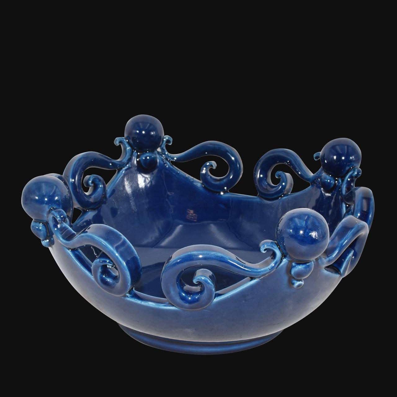 Centrotavola pallina blu intenso Ø 25 cm / Ø 30 cm | Ceramiche in stile moderna - Ceramiche di Caltagirone Sofia