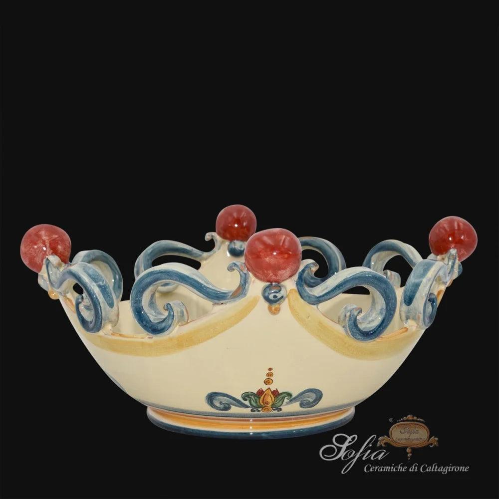 Centrotavola pallina decoro sicily in ceramica siciliana di Caltagirone - Ceramiche di Caltagirone Sofia