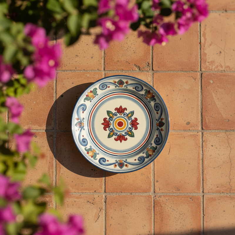 Fangotto Mural Siciliano Ø 30/40 cm, Decoro Sicily – Cerámica italiana de Caltagirone, Sicilia