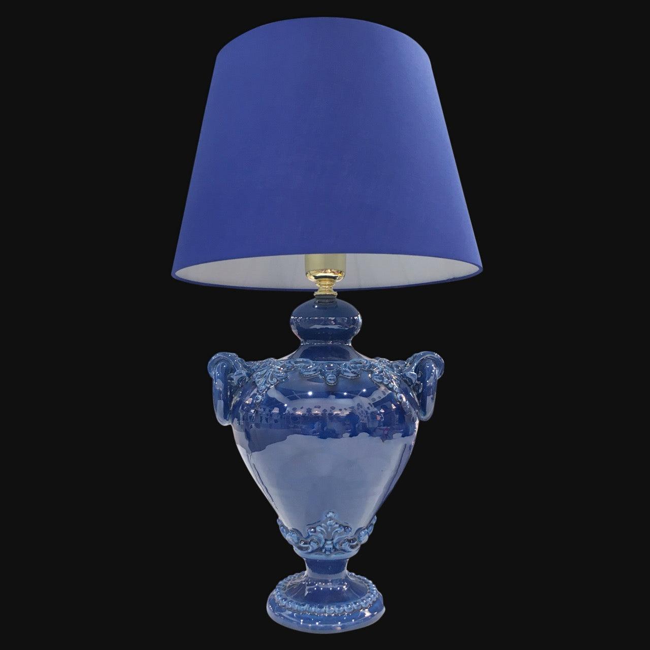Lume anelli ornamentale plastico sofia h 60 Blu intenso - Ceramiche artistiche Sofia - Ceramiche di Caltagirone Sofia