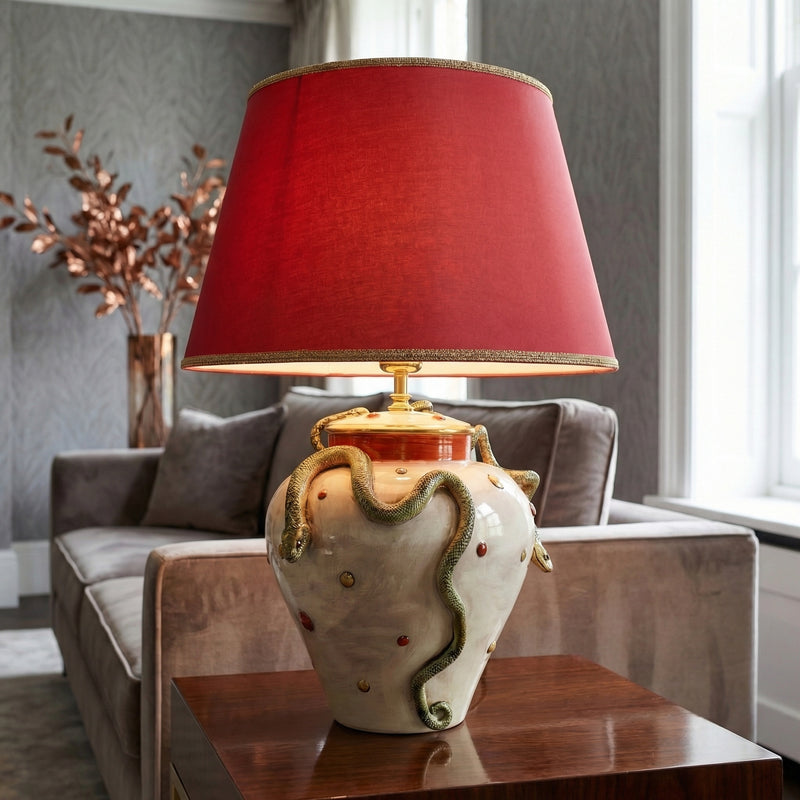 Lume Eden h 30 cm - Giardini dell'Eden decorazione madreperla oro e lustri