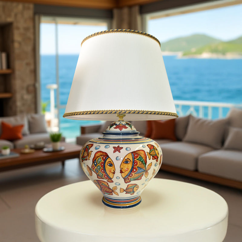 Italian Ball Ceramic Lamp – Italian ceramic from Caltagirone, Sicily