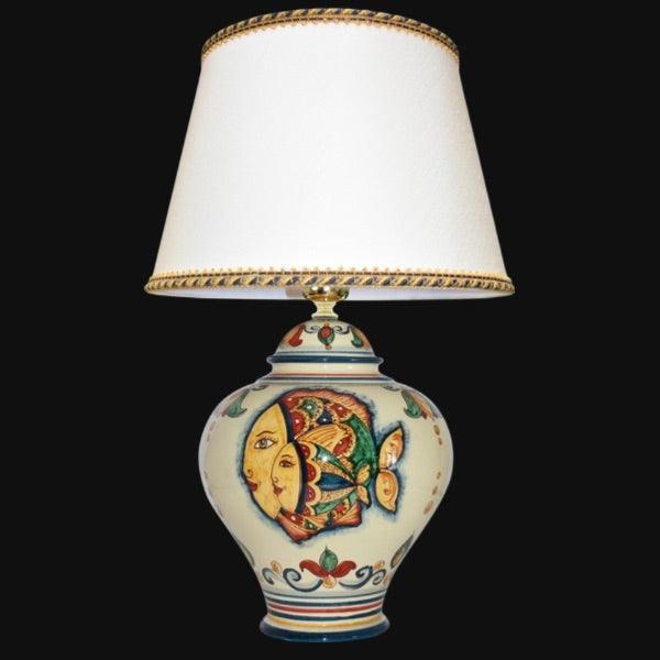 Vase Potiche Sicilien H 35 cm – Décor Poissons | Céramique Caltagirone – artisanat sicilien
