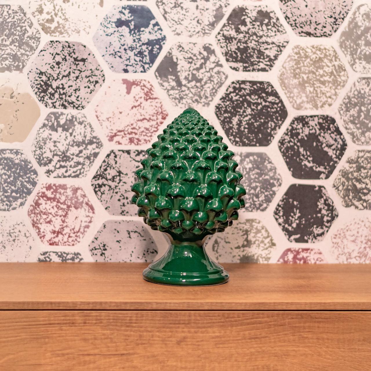 Pigna semilavorata altezza 15/35 Verde Antico - Ceramiche di Caltagirone Sofia
