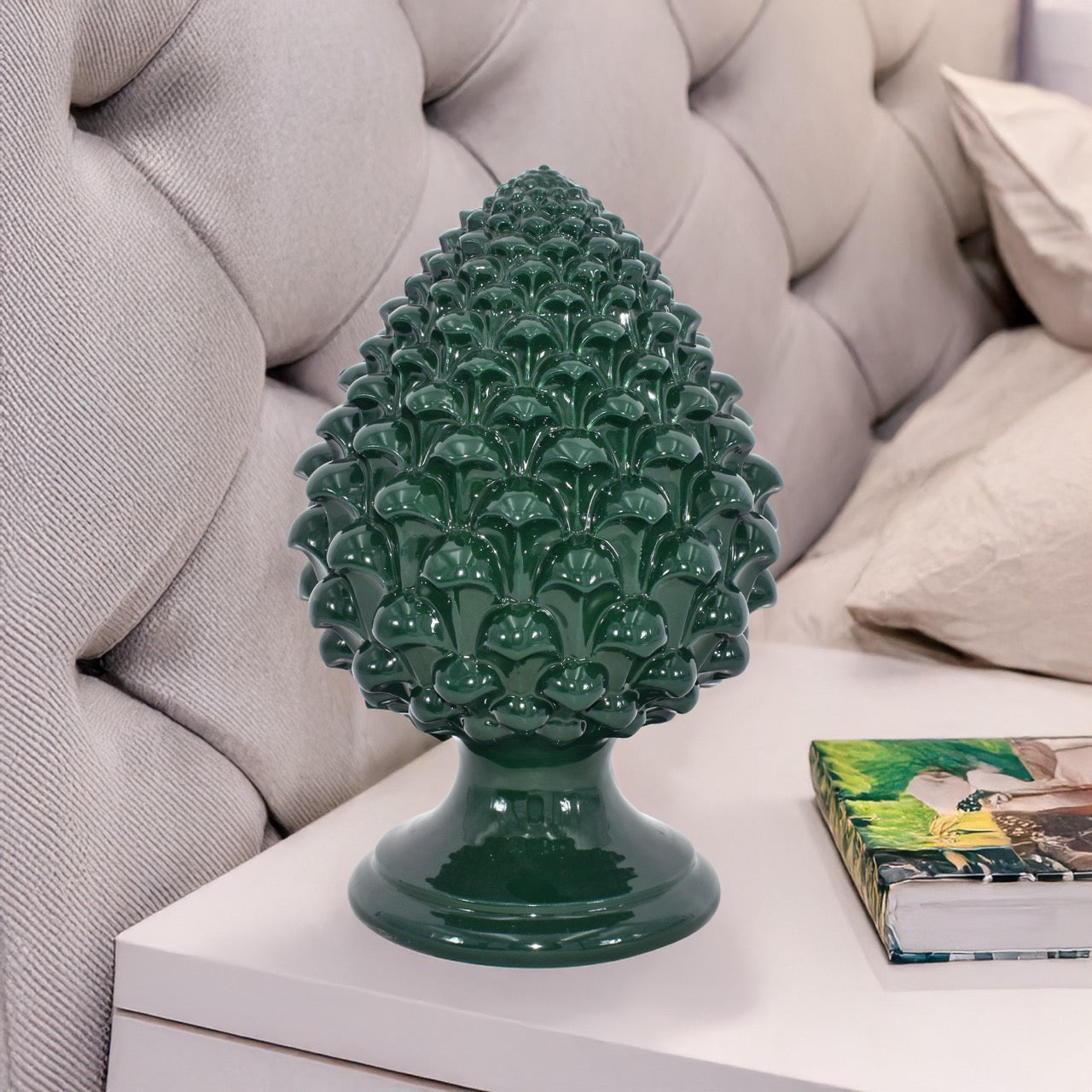Pigna semilavorata altezza 15/35 Verde Antico - Ceramiche di Caltagirone Sofia