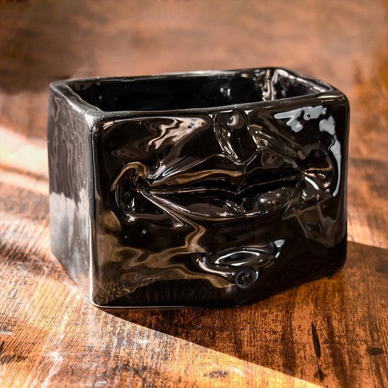 Scatola con espressione black line - Ceramica artistica di Caltagirone - Ceramiche di Caltagirone Sofia