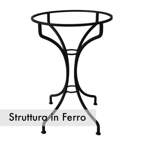 Tavolo in pietra lavica con decoro in monocromia di blu - Ceramiche di Caltagirone Sofia