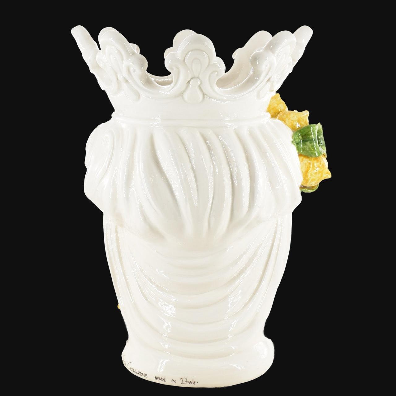Testa di Moro h 40 cm White and Lemon Uomo - Ceramiche di Caltagirone Sofia