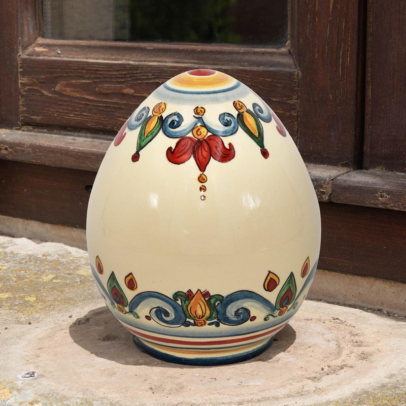 Huevo Decorativo Italiano, Decoro Sicily – Mayólica siciliana hecha a mano en Caltagirone