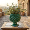 Vaso mezza pigna verde smeraldo in ceramica di Caltagirone - Ceramiche di Caltagirone Sofia