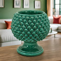 Vaso mezza pigna verde smeraldo in ceramica di Caltagirone - Ceramiche di Caltagirone Sofia