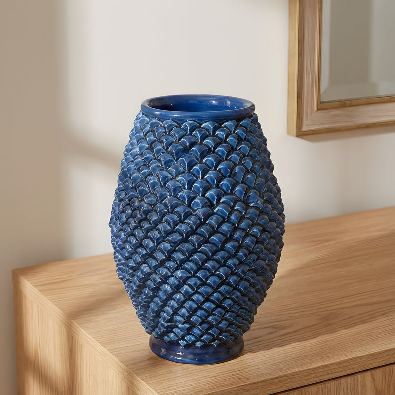 Pinienzapfen-Vase H 25 cm – Sizilianische Majolika aus Caltagirone