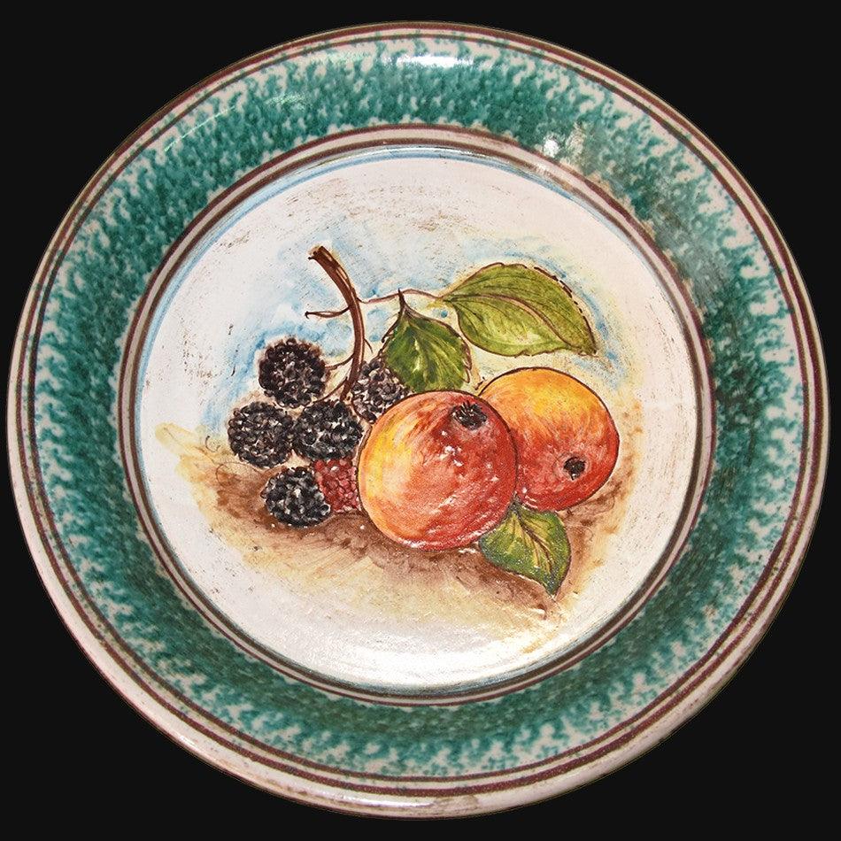 Fangotto da parete con melagrana e more - Ceramiche di Caltagirone Sofia