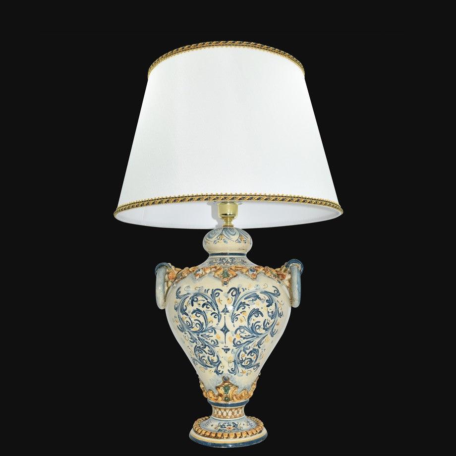 Lume anelli h 30 plastico sofia tricolore (h55 c/paralume Ø35) - Ceramiche di Caltagirone Sofia