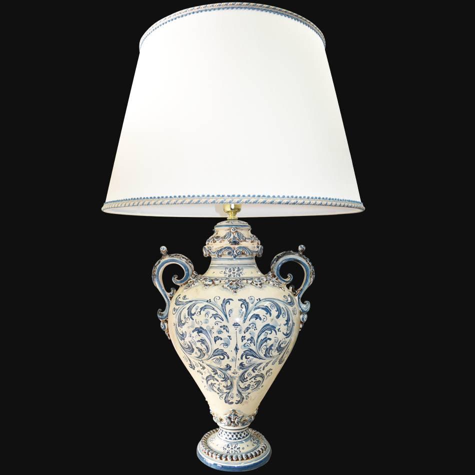 Lume maxi h 83 in mono blu - ceramiche artistiche Sofia - Ceramiche di Caltagirone Sofia