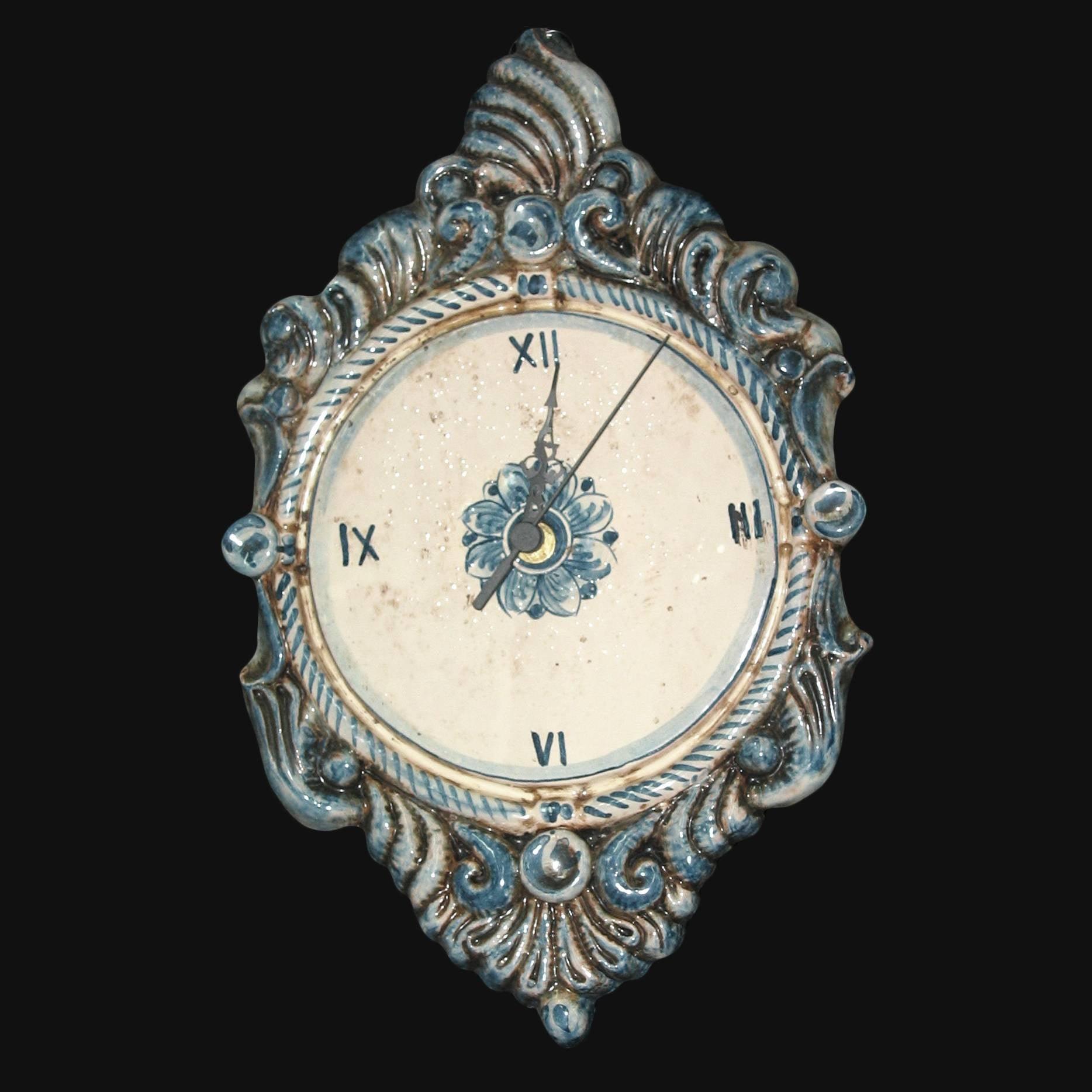 Orologio rilievo mono blu in Ceramica artistica di Caltagirone - Ceramiche di Caltagirone Sofia