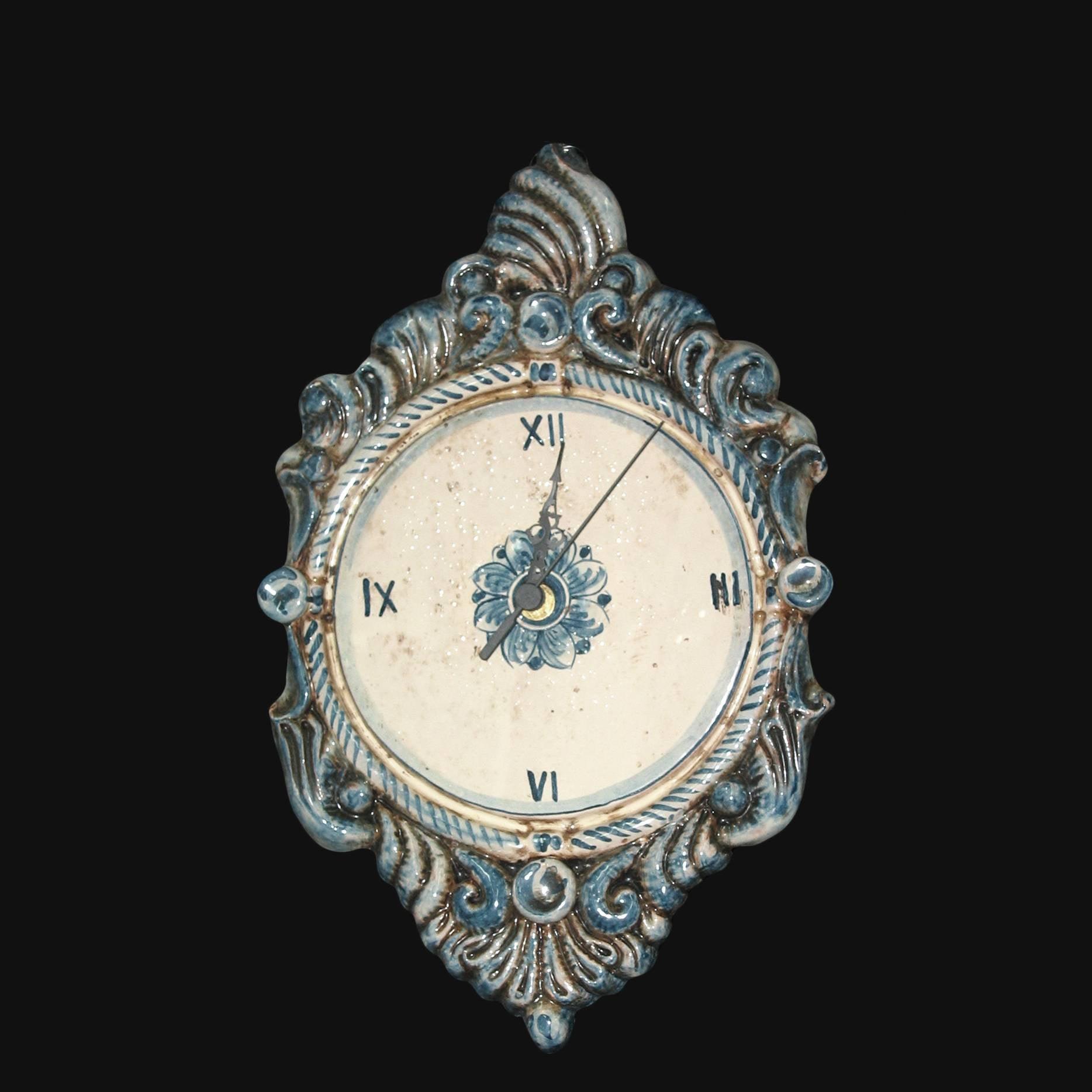 Orologio rilievo mono blu in Ceramica artistica di Caltagirone - Ceramiche di Caltagirone Sofia