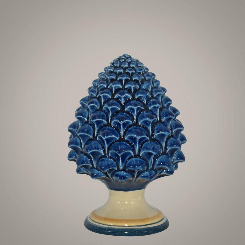 Pigna semilavorata altezza 15/35 Blu e Arancio - Ceramiche di Caltagirone Sofia