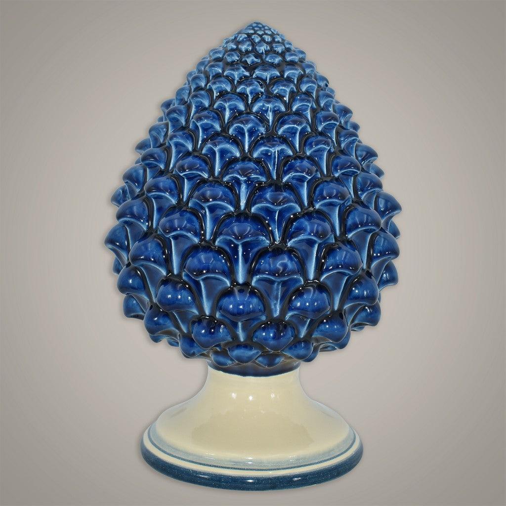 Pigna semilavorata altezza 15/35 mono blu - Ceramiche di Caltagirone Sofia
