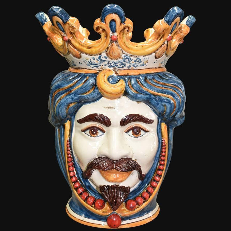 Head h 40 w/pearls Sicily decoration white male